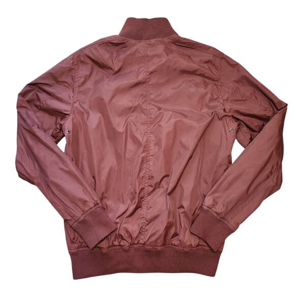 H&M LOGG men's bomber jacket burgundy size S - Picture 3 of 8
